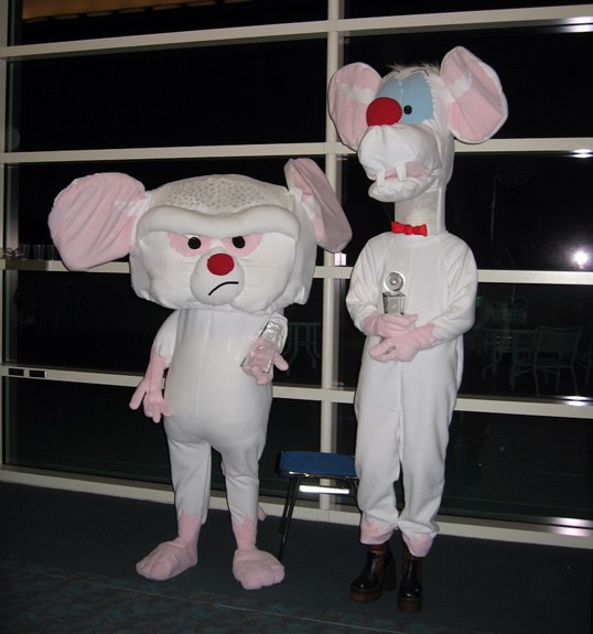 3. Pinky and The Brain (Enormous cartoon plush mice are failproof.) 